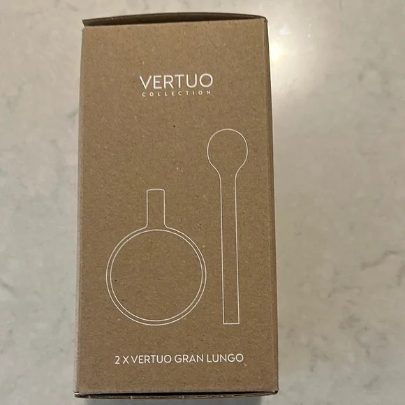 NEW Set Nespresso Lungo Glass Coffee Mugs with Spoons - Picture 3 of 4